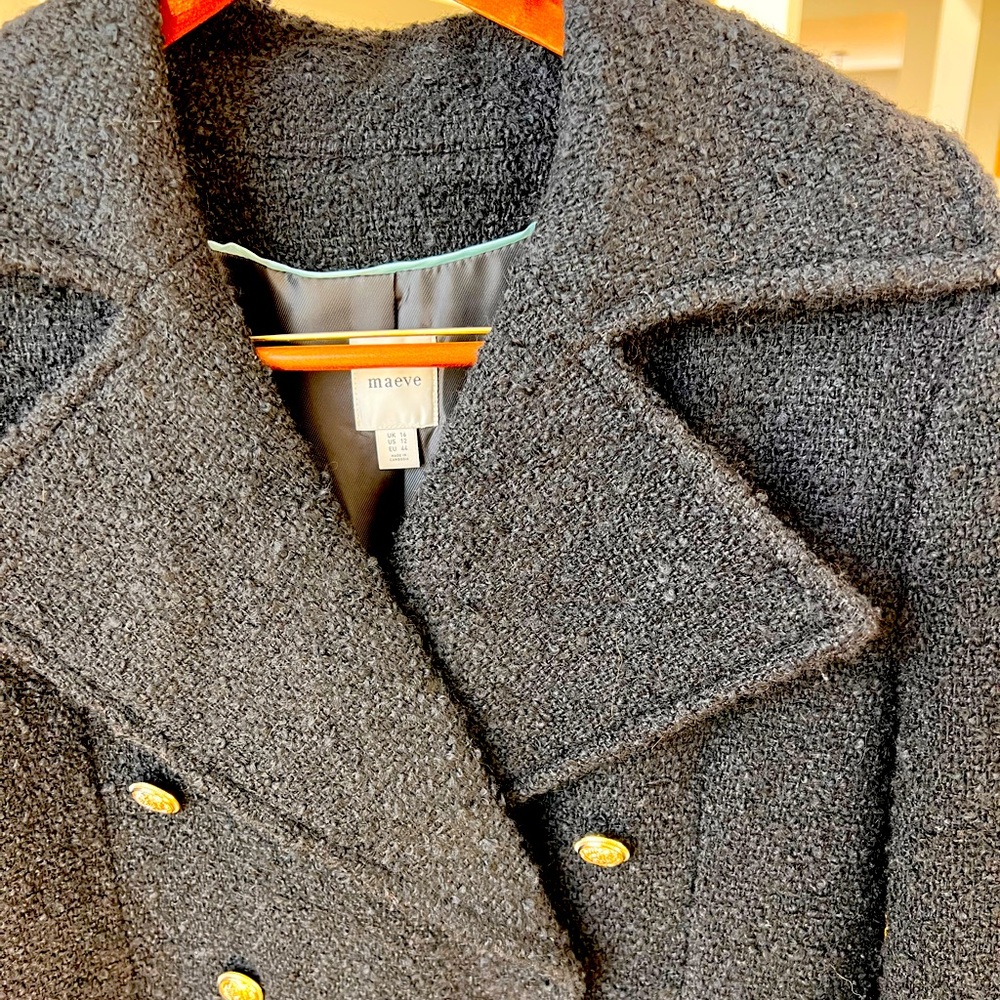 Anthropologie Maeve Hourglass Longline Coat